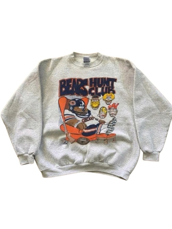 Gildan Tops - Sport Grey Crewneck Sweatshirt with Orange & Navy Bears Hunt Club